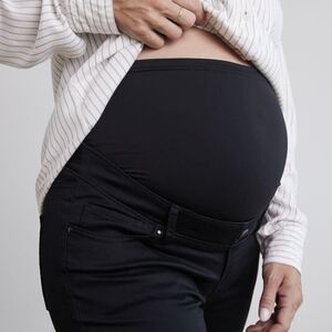Thyme Maternity Black Jeans XS Slim Fit Essential Minimalist Casual